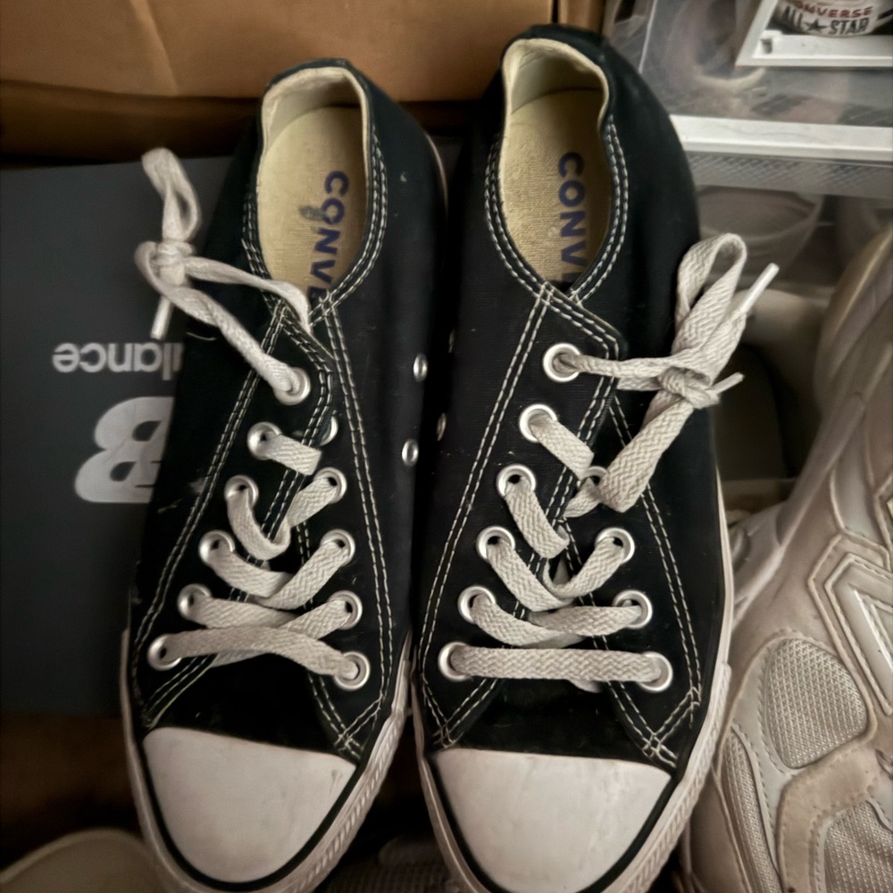 Converse Black and White Low-Top Sneakers